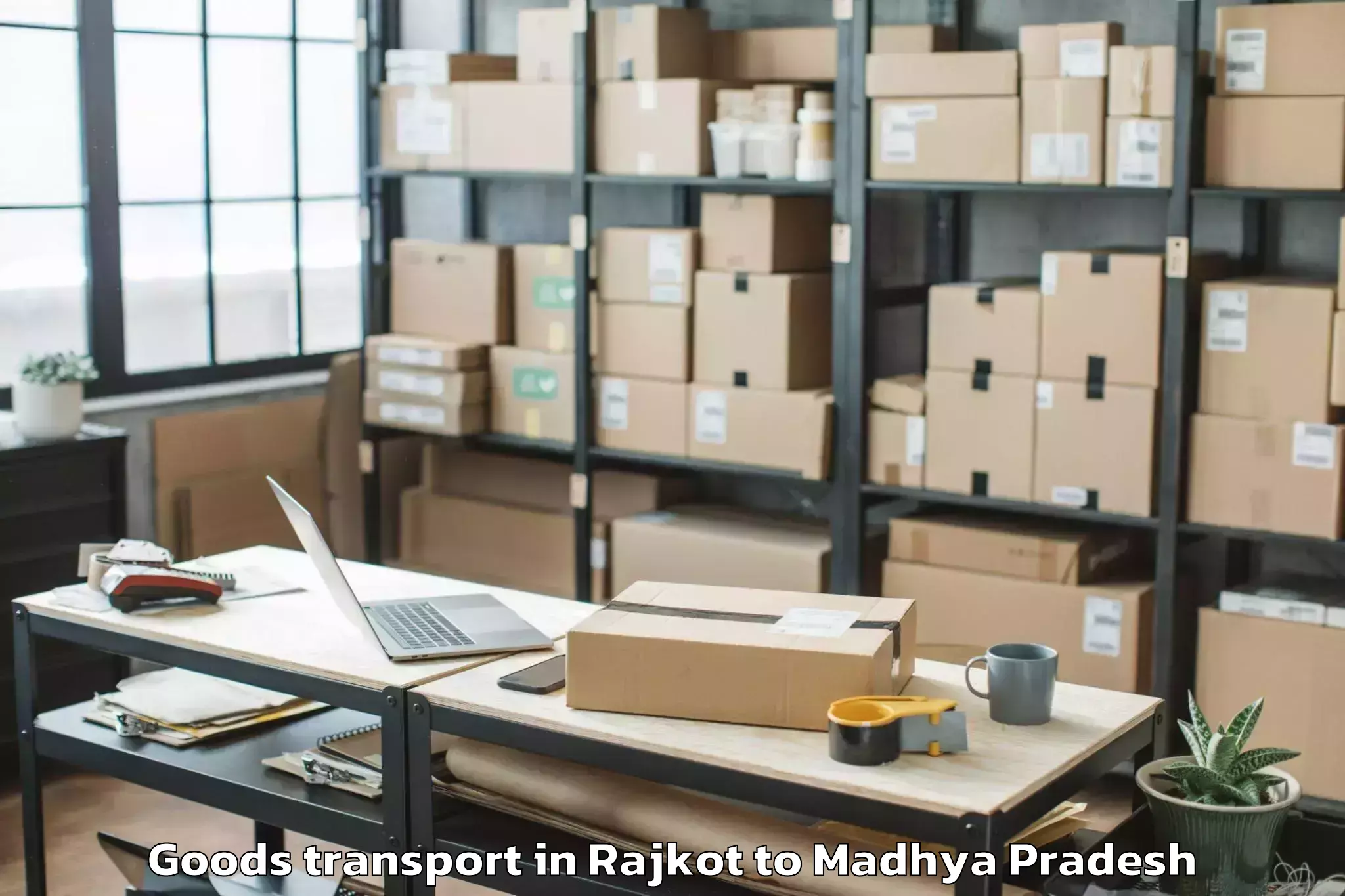 Reliable Rajkot to Abhilashi University Ujjain Goods Transport